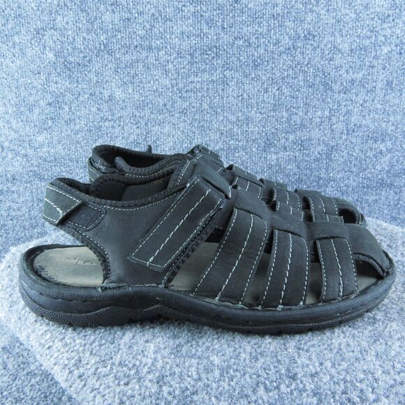 Propét Men Fisherman Shoes Size 9 Extra Wide Black Leather Lace Up - Picture 4 of 10